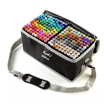 Marker-Set Extralink MARKERY 204 Stück — Marker-Set auf Alkoholbasis, verschiedene Farben, 204 Stück