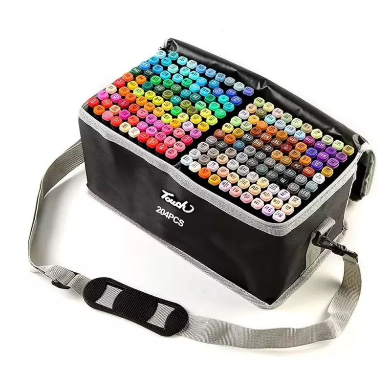 Marker-Set Extralink MARKERY 204 Stück — Marker-Set auf Alkoholbasis, verschiedene Farben, 204 Stück