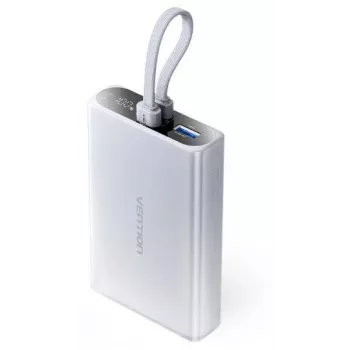 Powerbank Vention FHZM0 10000 mAh, 3,85 V, USB-A + USB-C, 3 A Ausgang, Grau