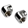 Bitspower Touchaqua Adapter 90 Grad G1/4 Zoll IG auf G1/4 Zoll IG – 2er-Pack, Silber
