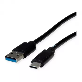 ROLINE RM USB 3.2 Gen 1 Kabel, A-C, ST/ST, schwarz, 1 m