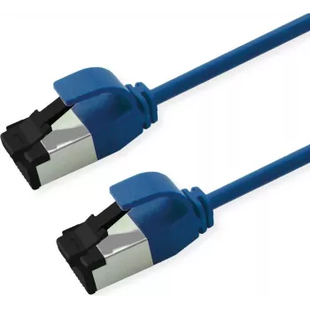 ROLINE S/FTP Patchkabel Kat.8.1, schlank, PoE, Blau, 2m (21.15.3442)