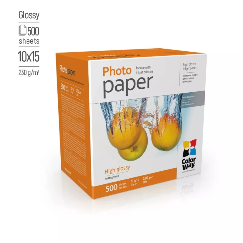 Fotopapier ColorWay PG2305004R 230 g/m² 10x15 cm 500 Blatt