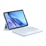 Tastatur Inateck KB04122 QWERTZ Bluetooth mit Touchpad, integriertem 500 mAh Akku, blau