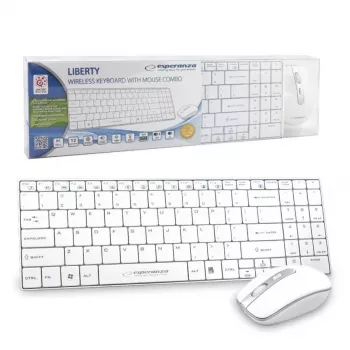 Kit Tastatur und Maus Esperanza Liberty EK122W, Weiß