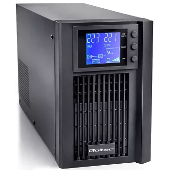 UPS QOLTEC Pure Sine Wave 1kVA 800W mit AVR und LCD-Anzeige