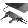 NATEC Fowler Plus USB Type-C Schwarz Grau MicroSD SD Hub
