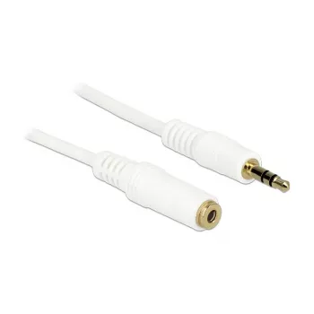 Audio-Kabel 3,5 mm M-F DeLOCK 83767 2 m Weiß
