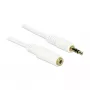 Audio-Kabel 3,5 mm M-F DeLOCK 83767 2 m Weiß