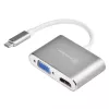 Externer Video-Adapter SILVERSTONE EP16 USB-C 3.1 mit HDMI- und VGA-Ausgängen