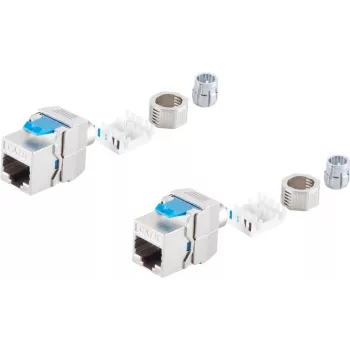 Keystone-Buchse ShiverPeaks BS08-45005-2 Cat 8.1 Metall, geschirmtes RJ45-Modul