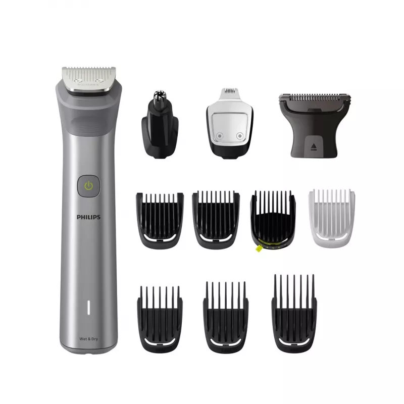 Philips All-in-One Trimmer MG5940/15 Series 5000, Stainless steel, 0.5 mm, 1.6 cm, 1 mm, Beard, Ear, Nose, Batterie