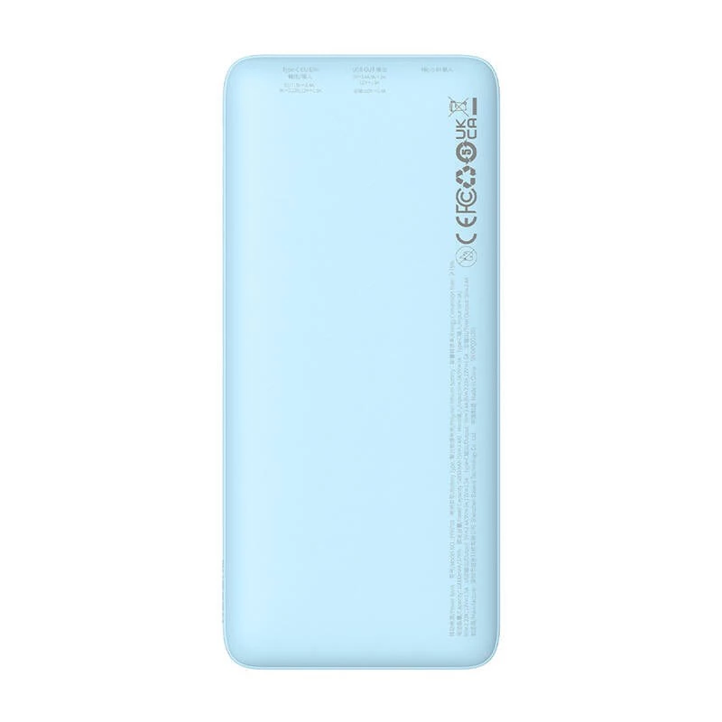 Tragbare Powerbank Baseus Airpow 10000 mAh, 20W, LiPo, USB-C + USB-A, blau