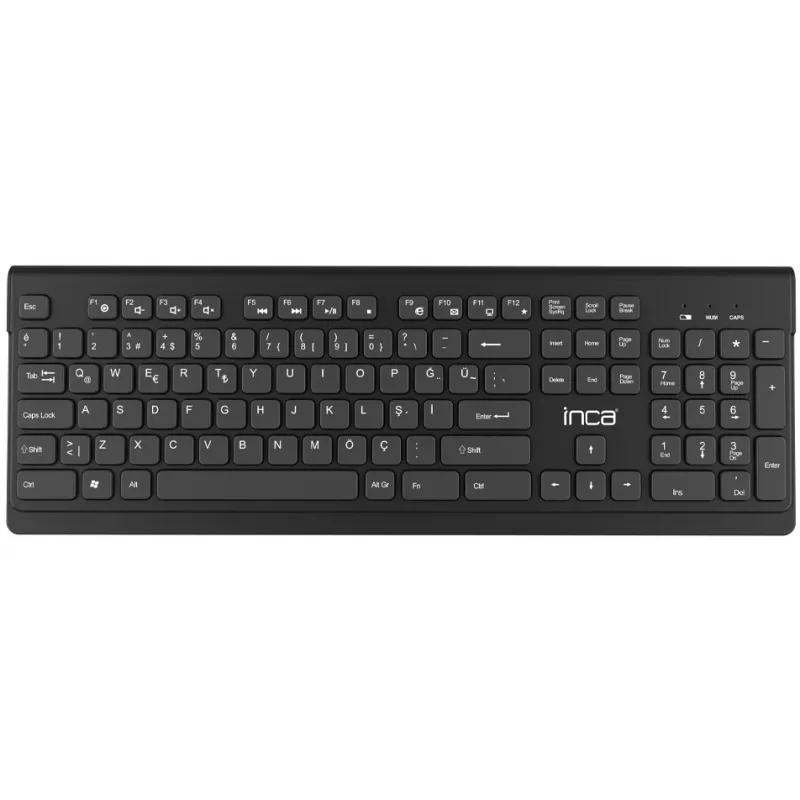 Inca IWS-519 Tastatur Maus inklusive Office RF Wireless QWERTY Türkisch Schwarz