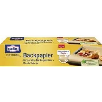 Backpapier Toppits 100 m Rolle — antihaftbeschichtet, hitzebeständig