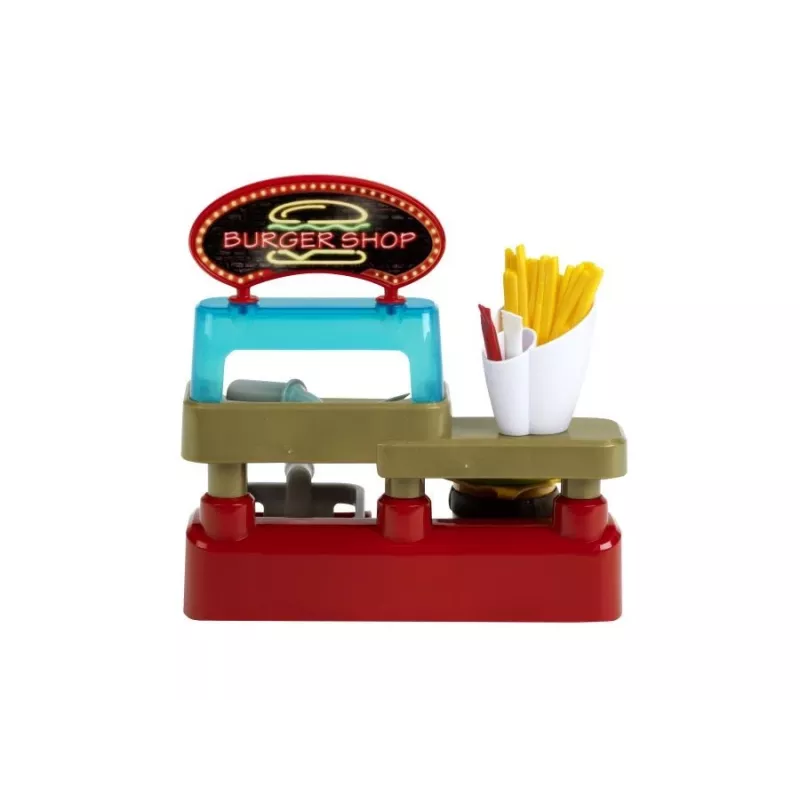 Play Burger Shop Set KLEIN 7336 — kompaktes, leicht zu reinigendes Rollenspiel-Spielzeug für Kinder