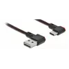 USB-Kabel DeLOCK EASY-USB 2.0 Typ-A Stecker auf Typ-C Stecker 0,5 m Schwarz