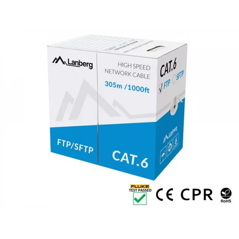 Lanberg LCS6-11CU-0305-S Netzwerkkabel Grau 305 m Cat6 SF/UTP (S-FTP)