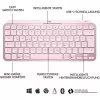 Logitech MX Keys Mini Minimalist Wireless Illuminated Tastatur - ROSE - CENTRAL (DE)