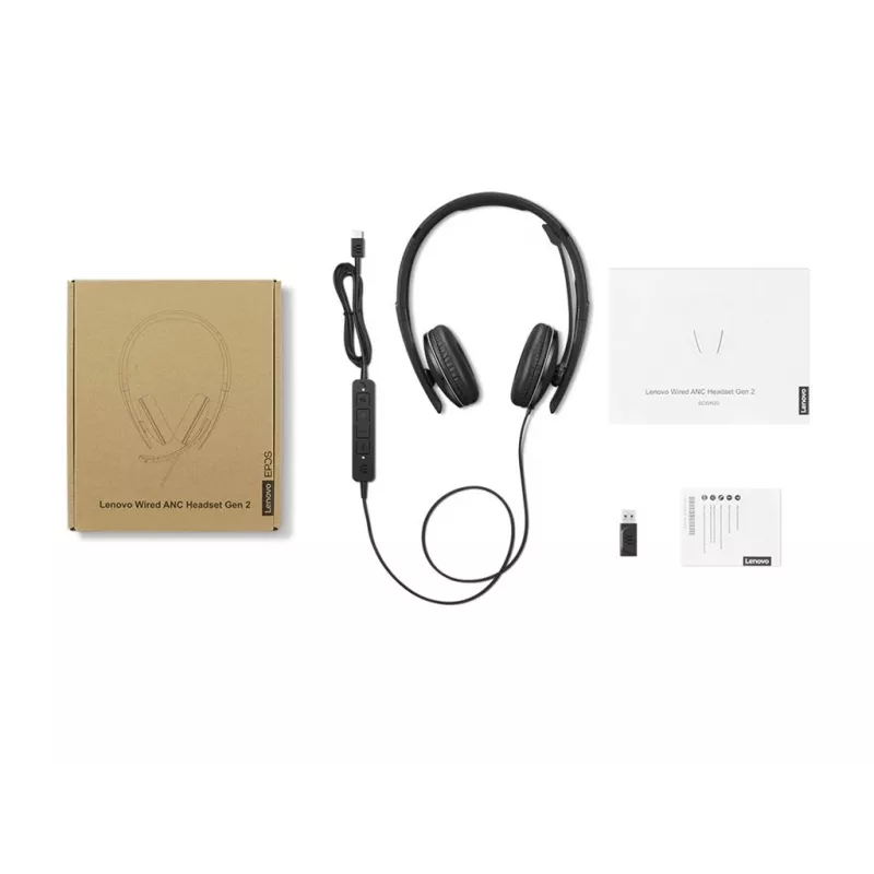 Lenovo 4XD1M45627 Kopfhörer/Headset Kabelgebunden Kopfband USB Typ-C Schwarz