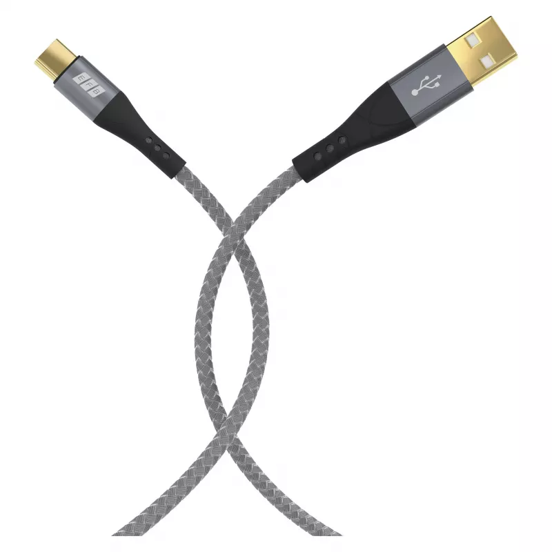 EFB Elektronik USB-A-auf-USB-C-Kabel 60 W QC 3 A Grau – Kabel – Digital/Daten (USB-AC-00002)
