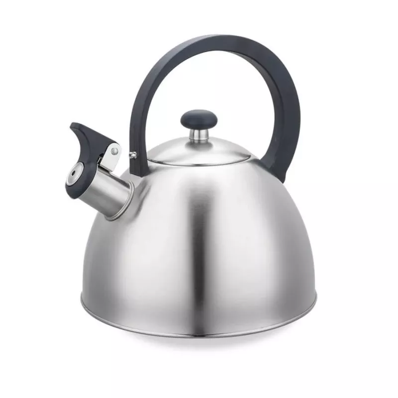 Wasserkocher Maestro MR1302 Edelstahl 2,5 L, induktionsgeeignet, Klappdeckelpfeife, schwarzer Griff