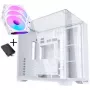 Lian Li O11 Vision Compact - Weiß + 3x UNI FAN SL-INF 120 ARGB Reverse Blade PWM Lüfter - 120mm (inkl. Controller)