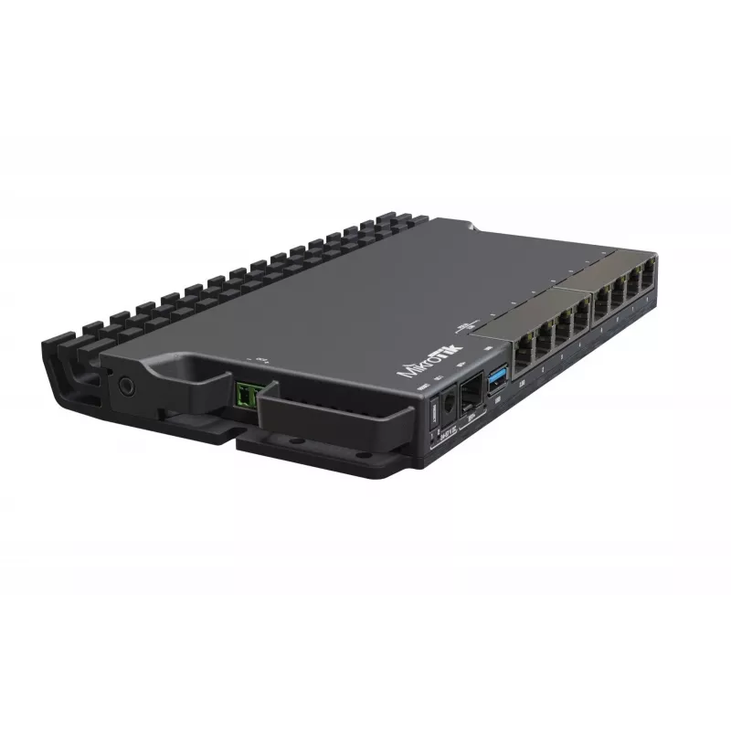 Kabelrouter MikroTik RB5009UG+S+IN — 1x RJ-45, 7x Gigabit-Kupfer, 1x SFP+, PoE, DC, 2,5GbE-Schnittstelle, schwarz
