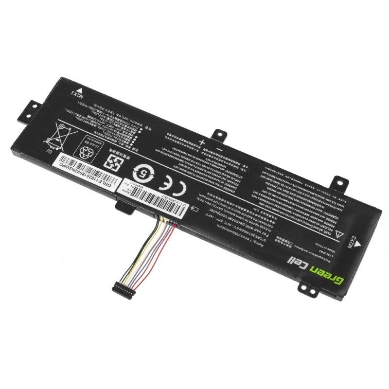 Batterie Grün Cell LE118 für Lenovo Ideapad 310-15 (7,6 V, 3500 mAh, 4 Zellen, LiPo, schwarz)