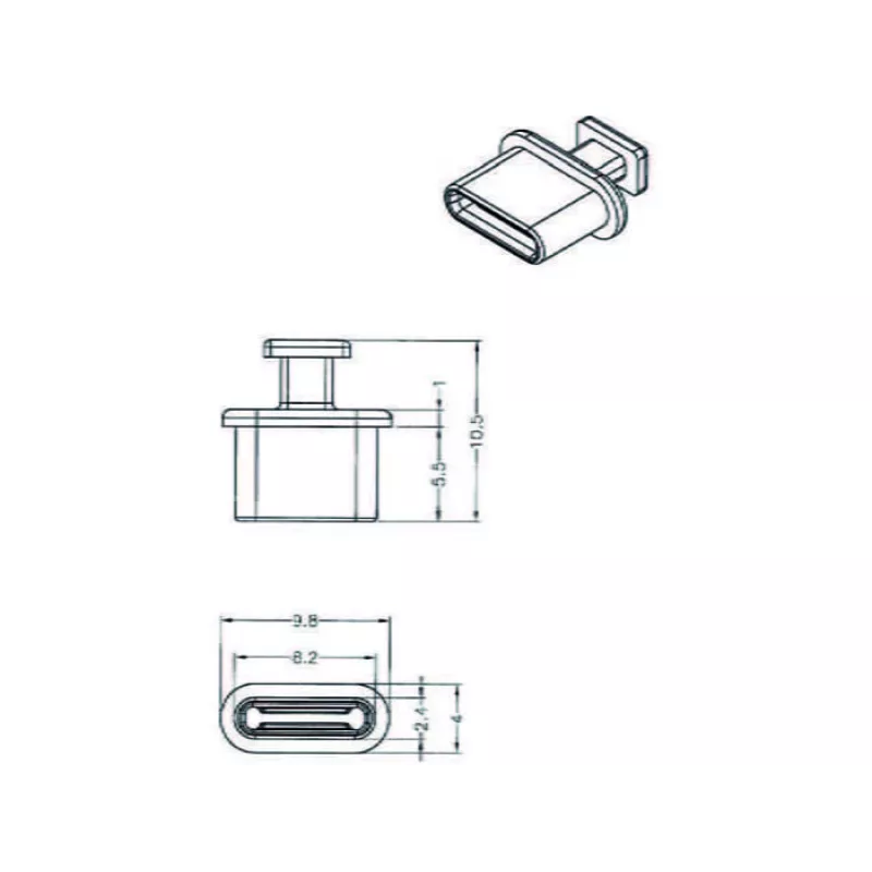 Buchsen-Schutzkappe DeLOCK 64013 USB Type-C Schwarz