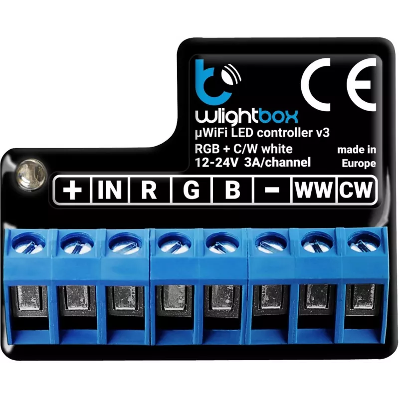 BLEBOX wLightBox v3 WLAN I/O-Modul 1x Binäreingang 1x RGBW/CCT LED-Ausgang