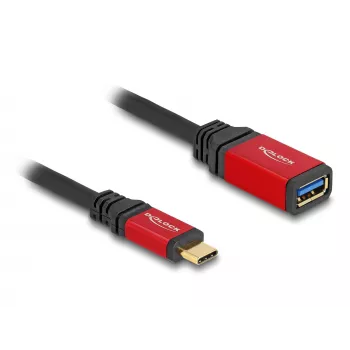 USB Adapter DeLOCK 60172 USB Type-C Stecker auf USB Type-A Buchse 10 Gbit/s 15 cm rot Metall