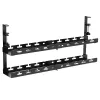 Kabelmanagement für den Schreibtisch MACLEAN MC-102 – zweistufige Untertisch-Ablage, max. Belastung 5 kg, maximale Länge 728 mm, schwarz