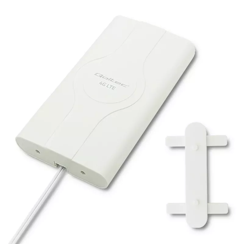 Rundstrahlantenne QOLTEC 57013, 0,6–2,7 GHz, 30 dBi, vertikale Polarisation, 50 Ω, weißes ABS-Gehäuse