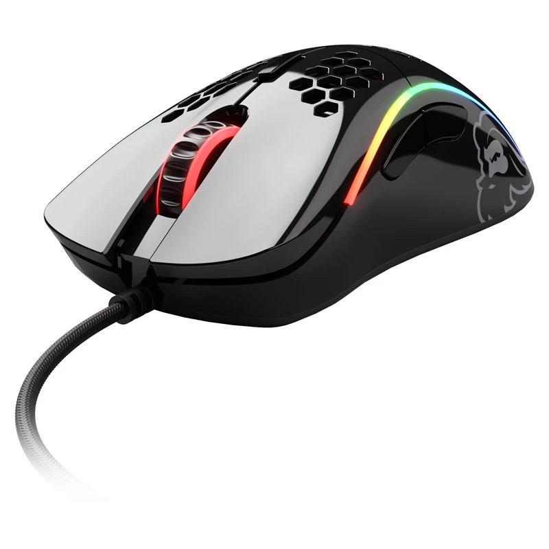 Glorious Model D Gaming-Maus - Schwarz, glänzend + Mauspad - XL