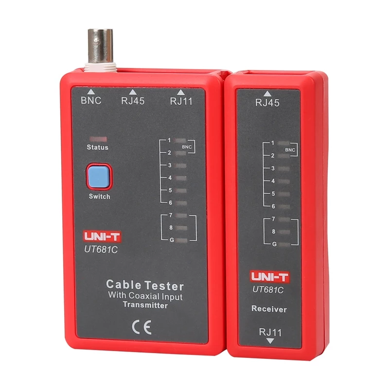Netzwerkkabel-Tester UT681C mit LCD-Anzeige und Kabellängenmessung