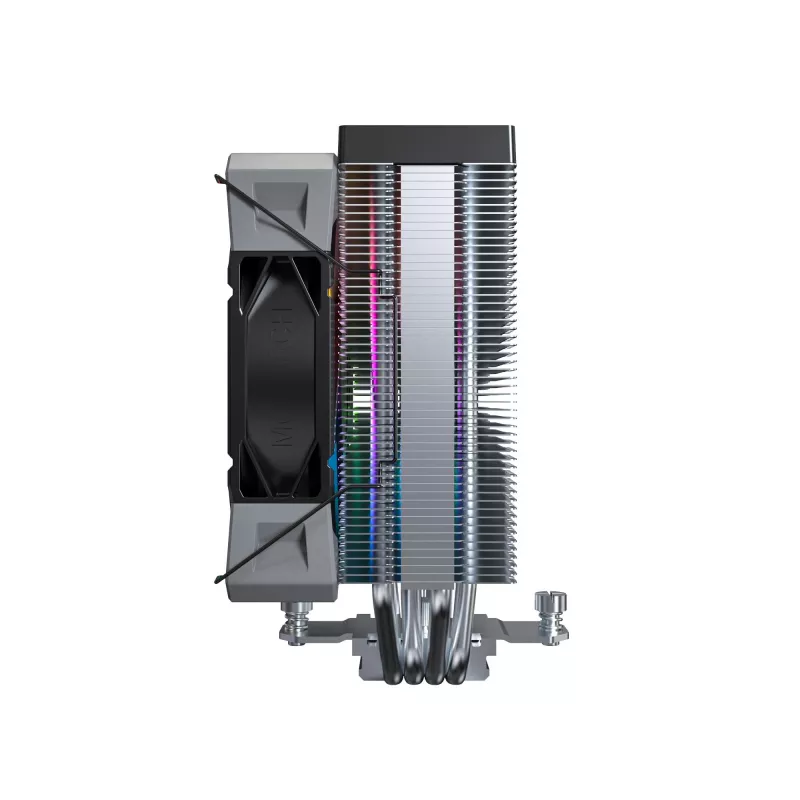 Luftkühler Montech NX400 ARGB, 120-mm-Lüfter, FDB, 800–1950 U/min, TDP 270 W, Schwarz