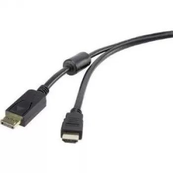 DisplayPort-zu-HDMI-Video-Audiokabel Renkforce 1,8 m – Digitale Verbindung für DP-Quelle zu HDMI-Display