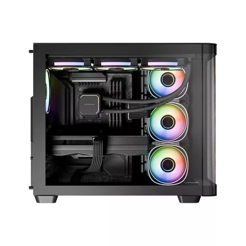 Computergehäuse LC-Power LC-8001B-ON Midi Tower Schwarz