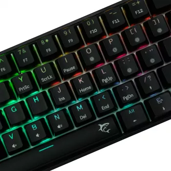 Mechanische Tastatur White Shark Shinobi-2 Schwarz US-Layout mit Brown-Switches