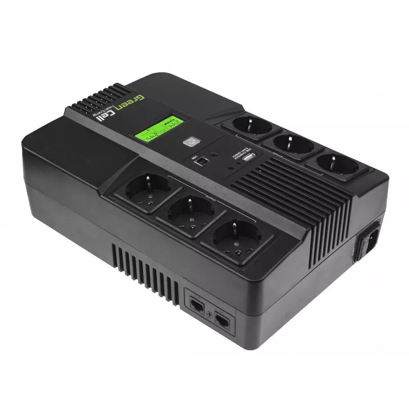 Green Cell AiO 800VA LCD USV unterbrechungsfreie Stromversorgung Line-Interactive 0,8 kVA 480 W 6 Steckdosen