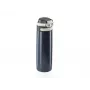 Reisebecher Leifheit 03275 600 ml Edelstahl, doppelwandig, auslaufsicher, Klappdeckel, Griff, schwarz/blau