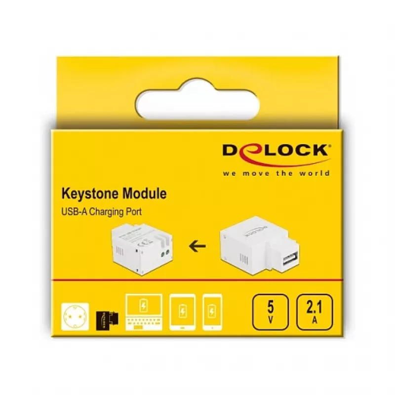 Keystone-Modul USB-Typ-A-Ladeanschluss DeLOCK 87791