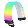 PCIe RGB-Kabel Lian Li Strimer Wireless, 2x 8‑Pol-Stecker, 0,34 m, schwarz/transparent, Silikon/TPE
