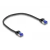 Netzwerkkabel DeLOCK RJ45 Cat.6A S/FTP schlank 0.25m Schwarz