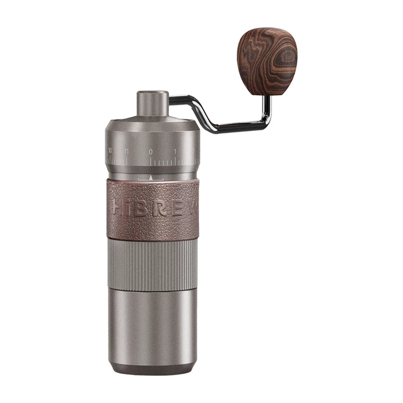 Manuelle Kaffeemühle HiBREW G4B mit einstellbarem Mahlgrad, handbetriebene Kegelmahlwerkmühle