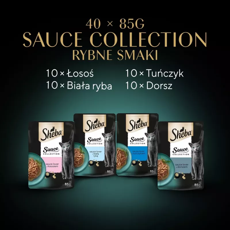 SHEBA Sauce Collection Fish flavors collection - Nassfutter für Katzen - 40x85 g