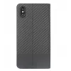 Telefon-Buchhülle Tellur für iPhone XS Max – schwarzes Karbon-Finish, Folio-Brieftaschenstil