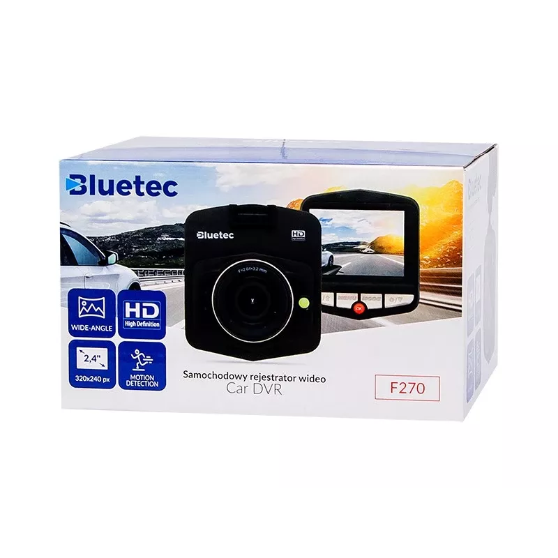 BLOW SchwarzBOX Video Recorder DVR F270 Autokamera, 2,7-Zoll-Anzeige, 720p, MicroSD bis zu 32 GB, Li-Ion-Akku, AVI, JPEG