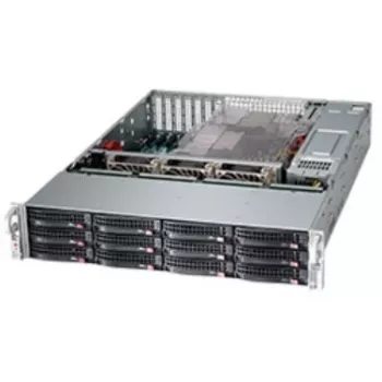 Servergehäuse Supermicro SC826BE1C4-R1K23LPB Rack Schwarz